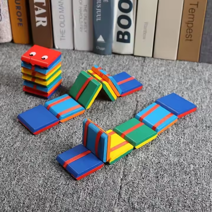 Juguete Educativo De Madera Para Niños Bloques De Construcción Interactivos Juego De Magia Visual Y Colorido Para El Desarrollo Cognitivo - 1