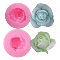 Molde De Silicona Suave De Rosa 3D Para Trabajo De Arcilla Resina Arte Fondant Decoración De Pastel De Chocolate Hielo Y Jabón Herramienta De Hornear - details 0