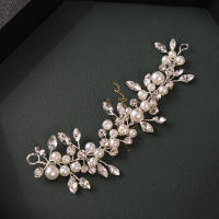 Banda De Pelo Para Novia Con Strass Perlas Y Flores Accesorios De Boda Para Mujeres Tamaño M Accesorios De Fiesta - details 2