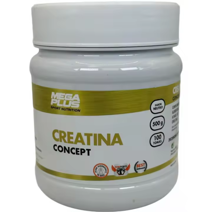 Creatina monohidrato micronizada 500g Serie Concept de MEGAPLUS - 1