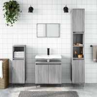 vidaXL Armario de baño madera de ingeniería envejecida 58x33x60 cm en color Madera antigua/Roble artisan/Blanco y más | almacenamiento funcional diseño moderno para baño dormitorio sala - details 6