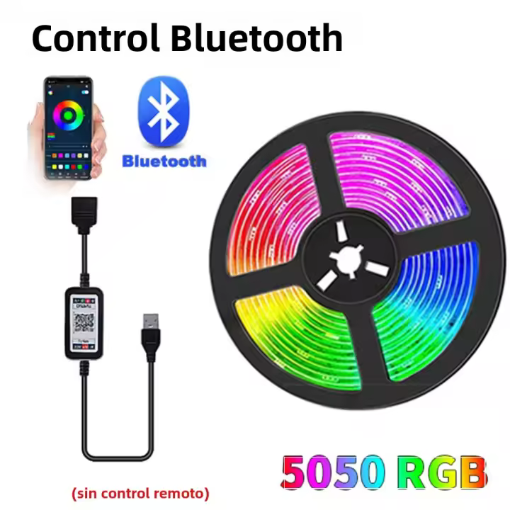 Tiras LED USB Bluetooth Control Por App Luzes LED RGB Para TV Cinta Flexível 5050 Diode Para Iluminação De TV E Decoração De Quarto - 1