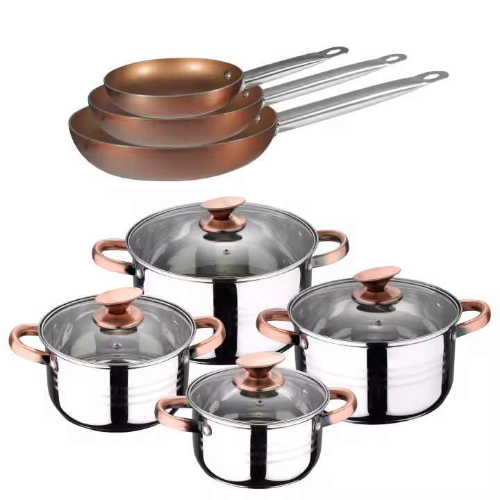 San Ignacio Set de Cocina 8 Piezas SIP + Set 3 Sartenes Chef Copper Plus - 1