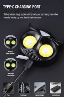 Linterna Frontal COB Con Cabeza De Corazón Impermeable Recargable USB Para Adultos Y Niños Para Correr Pescar Montar Y Acampar Con Gancho Y Magnético - details 3