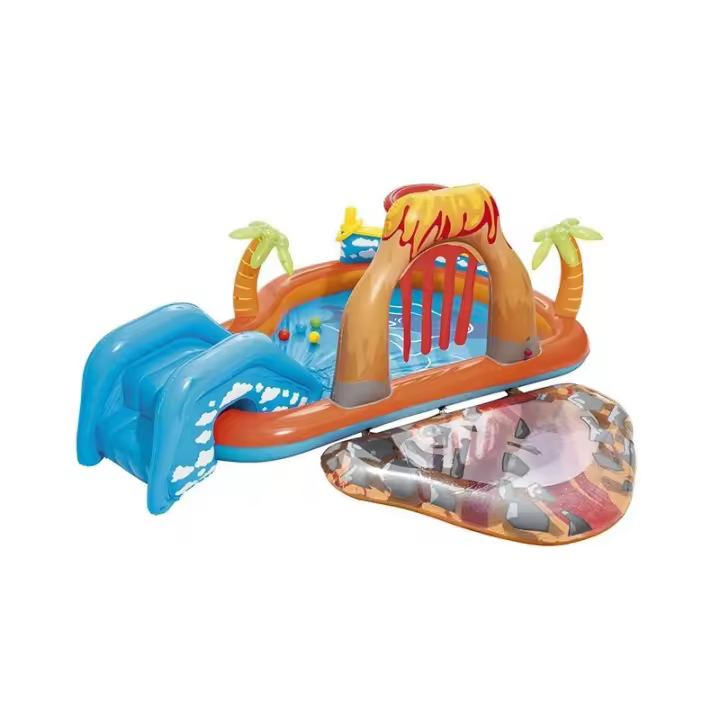 Bestway Piscina Hinchable Parque de Juegos Volcan 265x265x104 cm +2 Años Jardin 53069 - 1