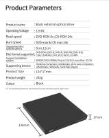 ROUHONG Emulador De CD DVD Externo USB 2.0 Slim Para Laptops Y PCs De Escritorio Lectura Y Grabación De DVD-RW Compatible Con Windows 7/8/10 - details 7