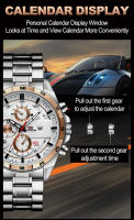 Reloj De Hombre VA VA VOOM De Acero Inoxidable Con Dial Grande De 46mm En Color Plata Y Negro Serie Original De Carreras Deportivas Reloj De Cuarzo Resistente Al Choque Y a Agua - details 3