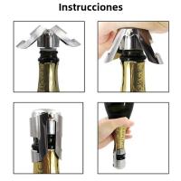 Tapa De Vino De Acero Inoxidable Para Botella De Champán Aislamiento De Vacío Guarda Vino De Espuma Herramienta De Barra - details 6