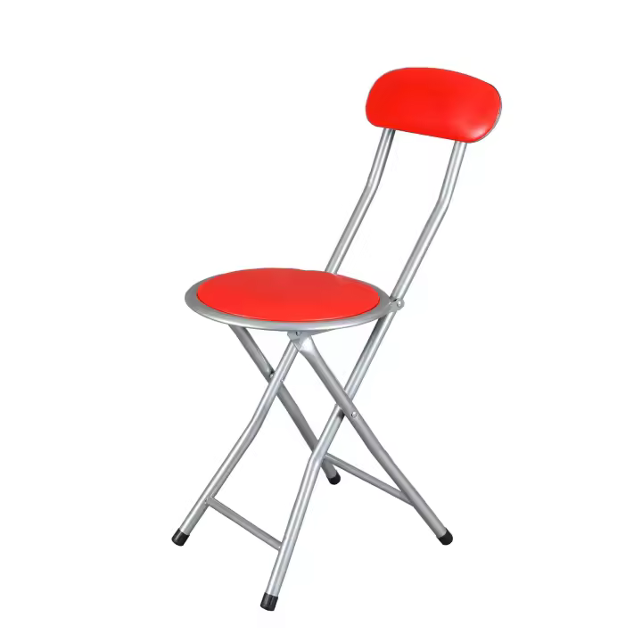 The Secret Home Taburete Plegable de Cocina - Silla Plegable de Metal - Asiento y Respaldo Acolchado - Interior y Exterior - Alto 72 Cm - Ø30 Cm - Varios Colores - 1