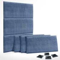 DHOME Juego de Paneles Tapizados en Pana Pack Autoadhesivos para Pared Acústicos Absorbentes Protección Segunda Gama de Colores - details 5