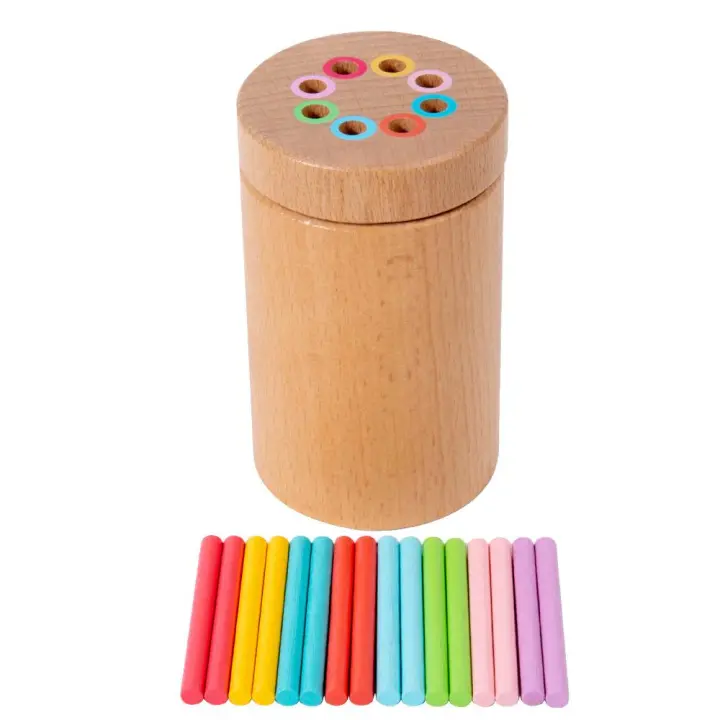 Juguete de madera Montessori para bebés, habilidades motoras finas, juego educativo para aprender a contar y los colores, juguete para niños, regalo para niñas y niños - 1