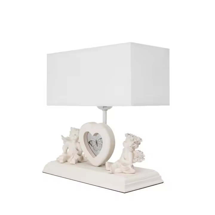 Lámpara de sobremesa WELLHOME con Estructura de MDF color Blanco - 1