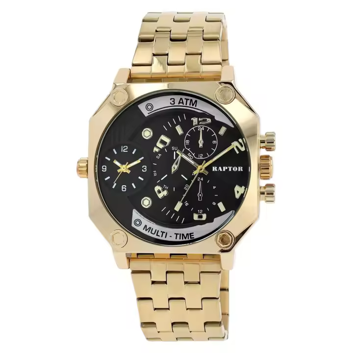 Reloj Raptor ® Magnus Hombre com Bracelete em Aço Inoxidável Multi-Time - 1