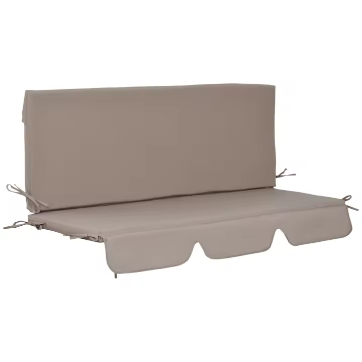 Outsunny Cojín para Columpio de 2 Piezas 130x45x5 cm Cojín para Balancín Cojín de Asiento y Respaldo Acolchado para Jardín Terraza Balcón Exterior - 1