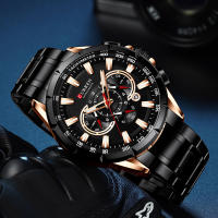 Reloj De Pulsera Masculino Curren 8363 Moda Casual Business Cronógrafo 6 Manos Quartz Lujo Reloj Masculino Cristal De Zafiro Resistente Al Agua - details 16