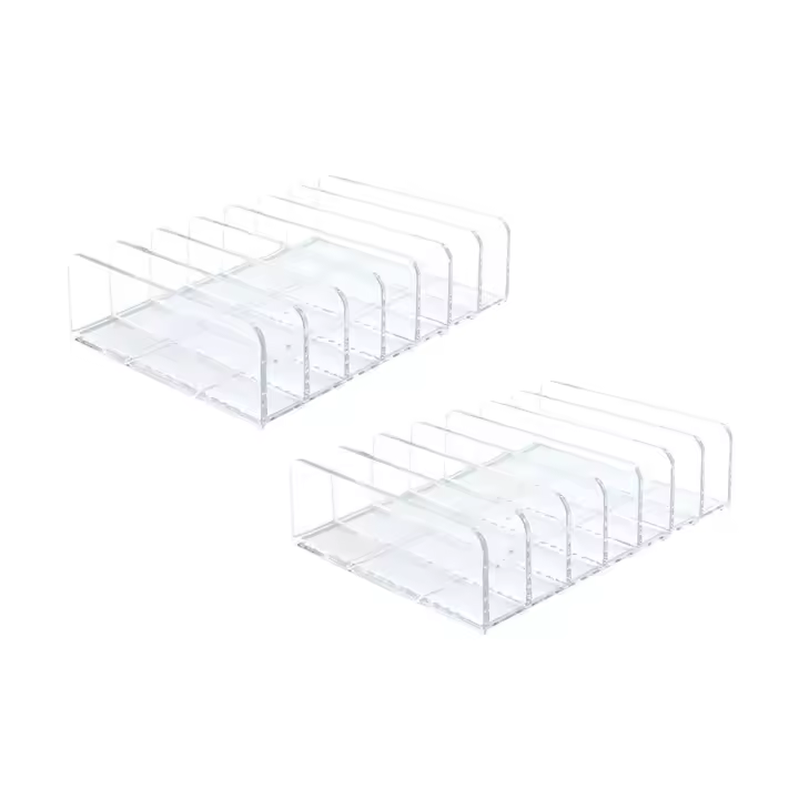 Organizador de Maquillaje para Paleta de Sombra de Ojos Acrílica 2 Pcs Almacenamiento de Cosméticos de 7 células Accesorios para Cosméticos - 1