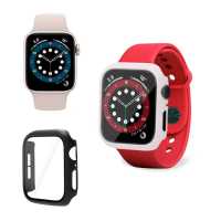 Ociodual Funda Protectora de PE con Cristal Templado Compatible con Relojes Inteligentes Aple Watch 4/5/6/SE (40mm) Transparente - details 5