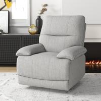HOMCOM Sillón Reclinable de Salón Sillón Relax Reclinable Manual hasta 150° Tapizado en Tela con Reposapiés Carga 160 kg para Sala de Estar Dormitorio Oficina 89x98x101 cm Gris - details 1