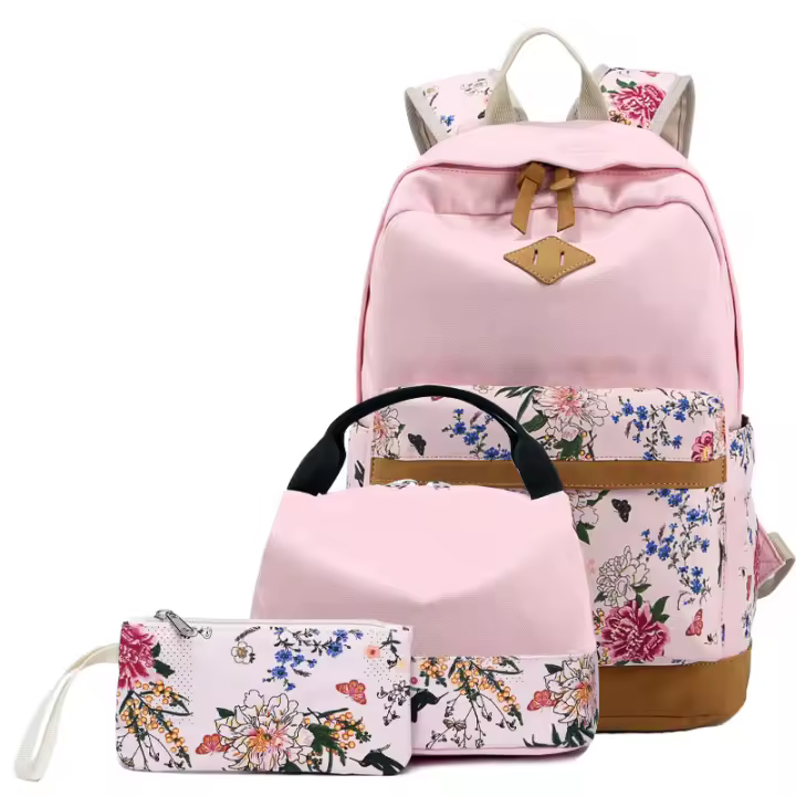 Conjunto de Tres piezas de gran capacidad de mochilas para estudiantes para hatbres y Mujeres, mochilas de viaje informales - 1