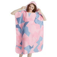 Poncho Toalla Rápida De Secado Microfibra Para Playa Y Natación Robe De Baño Para Adultos Con Capucha Toalla De Natación A5 - details 4