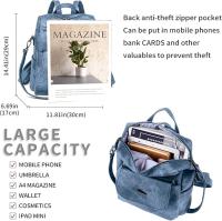 Women Backpack Waterproof Anti-Theft Lightweight Fashion Travel Multipurpose Convertible Purse Shoulder Bag Handbag Backpack - details 2