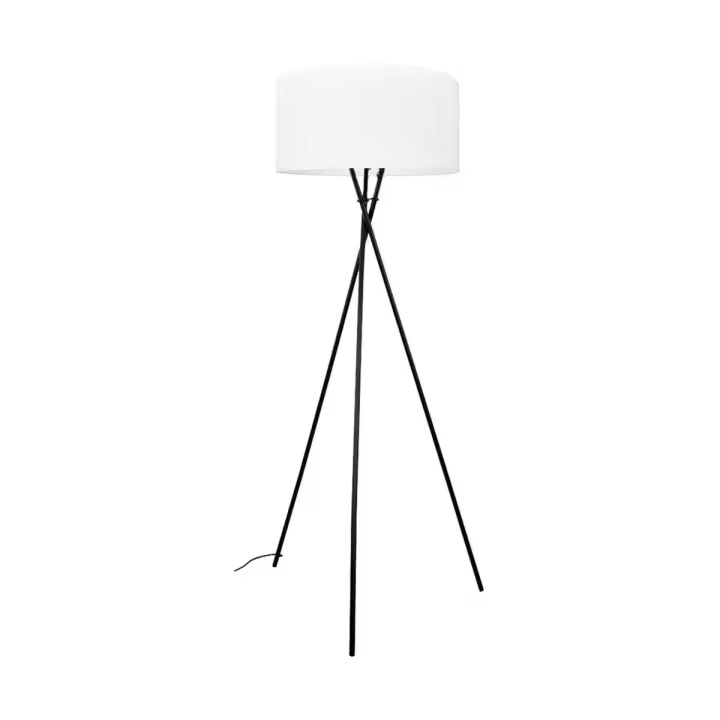 Lámpara de Pie Battista, Metal, Negro, 62x62x154 cm - 1