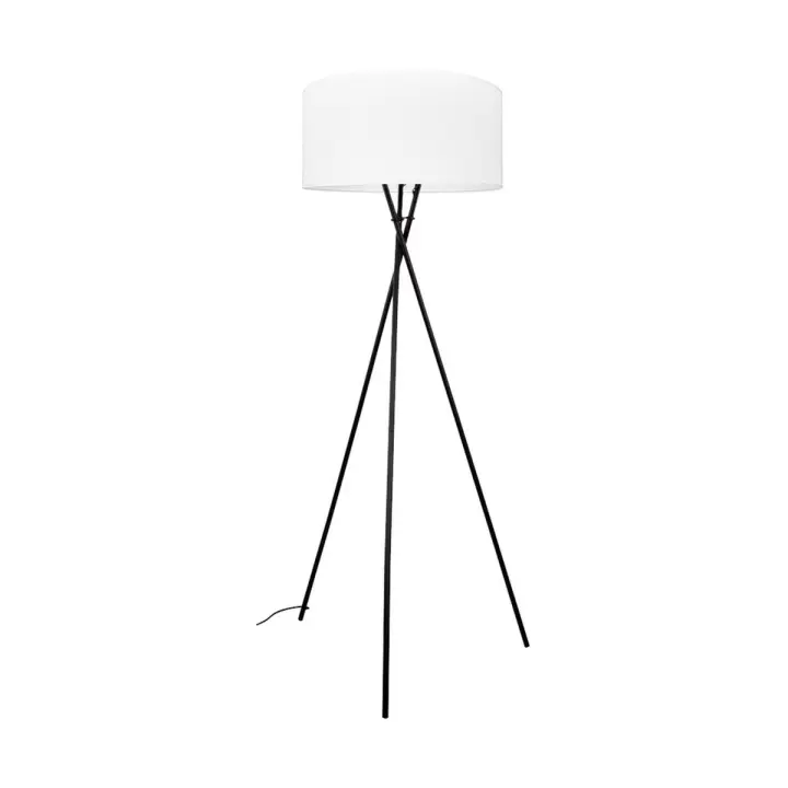 Lámpara de Pie Battista, Metal, Negro, 62x62x154 cm - 1