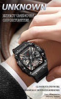 Reloj Mecánico Automático MUSANFIGO Para Hombres Con Luz Nocturna Y Resistencia Al Agua Silicona Skeleton Fashion Trend - details 6
