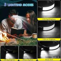 Linterna Frontal LED COB Con Inducción Y Batería Integrada Recargable Por USB Para Camping Pesca Ciclismo Actividades Al Aire Libre - details 4