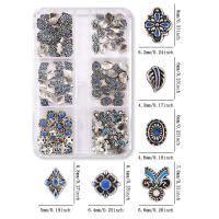 60pcs Accesorios Decorativos De Estilo Bohemio Retro Y Cuatro Hojas De Cloaca Para Uñas Mini Aleación De Metal - details 7