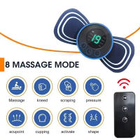 Masajeador Eléctrico De Cuello Con Pantalla LCD Estimulador Muscular De Pulso 8 Modos Alivio Del Dolor Portátil Para Relajación Corporal - details 3