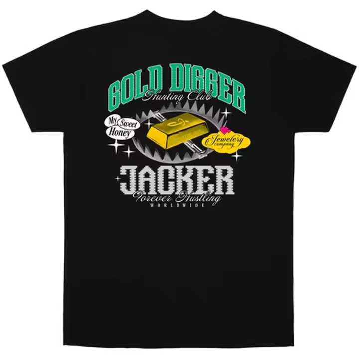 Camiseta de Manga Corta Jacker  para hombre en color negro - 1
