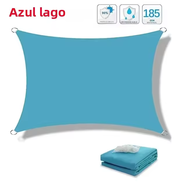 Sail De Sombra Impermeable Para Jardín Canopy De Tela De Lona Para Terraza Coche Awning Rectangular Piscina Refugio De Sol Sombreador - 1