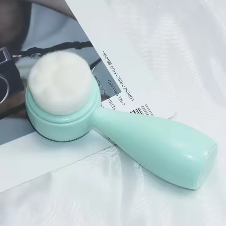 Cepillo De Limpieza Facial 3D Doble De Silicona Suave Para Profundo Cuidado De Piel Eliminador De Quistes Herramienta De Belleza - 1