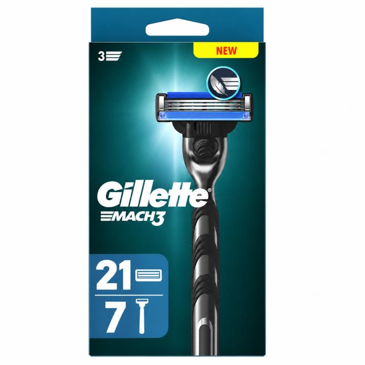 Gillette Mach3: 7 Maquinillas + 21 Recambios de Afeitado de Precisión