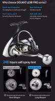 Carrete De Pesca Para Agua Salada DEUKIO Nueva Llegada Con Knob De Bola Metálica 2000-7000 3+1BB 5.2:1 Máximo Arrastre 15KG Impermeable - details 9