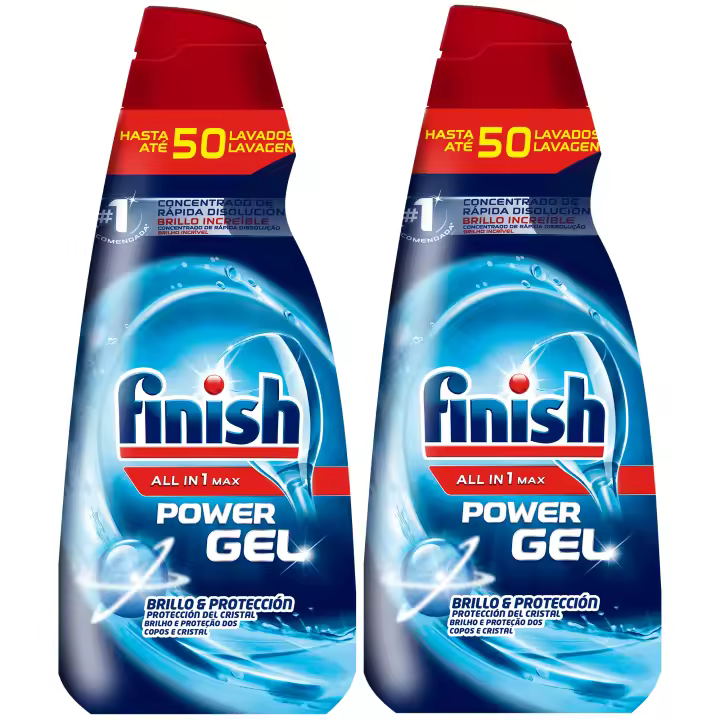 Finish All in 1 Max Power Gel Higiene Regular Lavavajillas 2x 50 lavados - 1