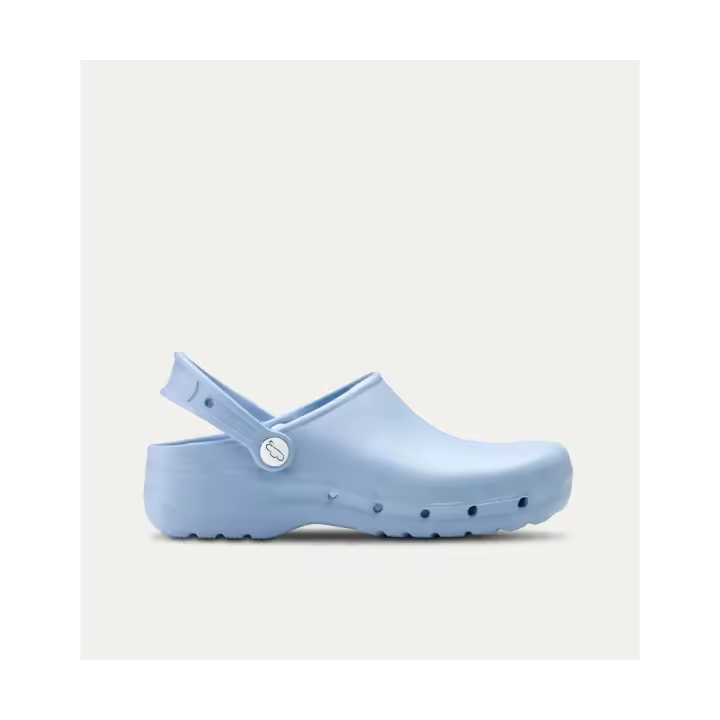 Zuecos Sanitarios celeste mujer   Textil, extraible, efecto memoria y antibacteriano - 1
