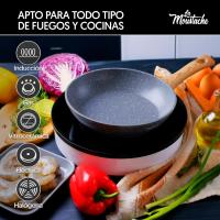 -Juego de 3 Sartenes de 20/24/28 cm, Aluminio Fundido con Vestido Antiadherente para Todo Type de Cocinas, Incluido Inducción, Sin PFOA, Mangos Antiquemadura (Quilmes) - details 4
