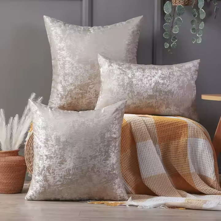 Funda De Cojín Nórdica De Lujo Con Precisión Moderna Y Minimalista Para Decoración Del Salón 100% Poliéster Cubierta De Almohada - 1