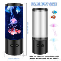 Lámpara De Jalea Recargable Decorativa Para Acuario Luz Nocturna Para El Hogar Y La Oficina Cambio De Color De Jalea Lámpara - details 6