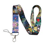Lanyard De Belleza Y Bestia Para Llaves Correa De Cuello Para Tarjeta De Identificación Porta-llaves Accesorios De Regalo Material De Silicona Y Aleación De Zinc - details 3