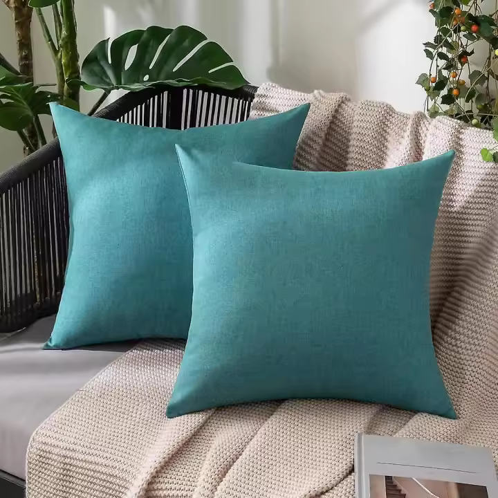 Paquete de 4 en Aire Libre impermeable Mantas Alfajadas Tapas Jardín cojines decorativos Fundas almohada cuadrada - 1