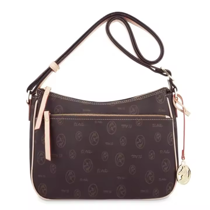 EL POTRO: BOLSO BANDOLERA MUJER EN LONA Y PIEL 2235-VINTAGE-MARRON - 1