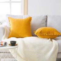 Cubiertas De Cojines De Veludo Elegantes Y Cómodas Con Borlas Suaves Sólidas Decorativas Para Muebles Del Salón Cubierta De Almohada Redonda De Terciopelo Para Sofá - details 3