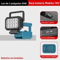 Luz De Trabajo LED Portátil Para Batería Makita 18 V Luz De Camping Inalámbrica Faro De Inundación Potente Y Impermeable - details 2