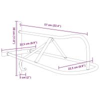 vidaXL Soporte de silla de montura de pared hierro negro - details 7