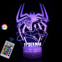 Lámpara De Noche LED Control Remoto Táctil Spiderman VS Venom 7/16 Colores Regalo Para Niños Decoración De Mesa Juguete - details 14