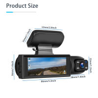 Cámara De Coche FHD 1080P Con Doble Lente Frontal E Interior Grabación En Bucle Pantalla IPS De 3.16 Pulgadas Visión Nocturna IR DVR Para Automóviles - details 14