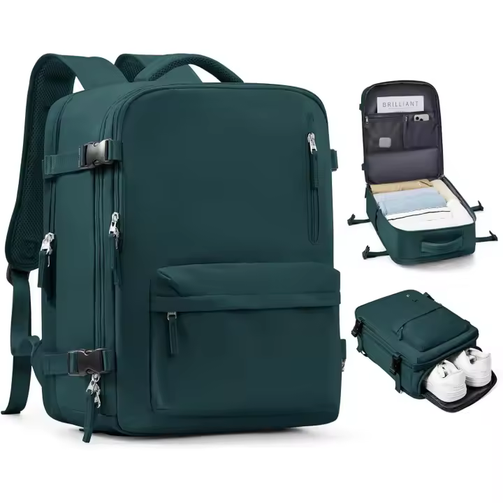 Mochila Viaje Cabina Avion 40x20x25 Mujer Ryanair Maleta para Cabina de avion Equipaje de Mano 45x36x20 Easyjet Mochila de Senderismo Mochila para Portatil Impermeable hombre con Cargador USB - 1